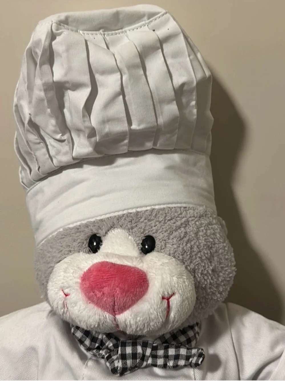 Build-A-Bear Workshop Gray Cat Chef Plushie